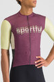 SPORTFUL Cyklistický dres s krátkým rukávem - SUPERGIARA LOGO - bordó/žlutá