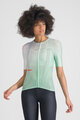 SPORTFUL Cyklistický dres s krátkým rukávem - LIGHT W - zelená/bílá