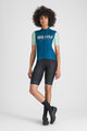 SPORTFUL Cyklistický dres s krátkým rukávem - SUPERGIARA LOGO W - modrá/zelená