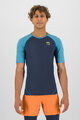 KARPOS Cyklistické triko s krátkým rukávem - LAVAREDO - černá/modrá