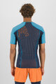 KARPOS Cyklistické triko s krátkým rukávem - LAVAREDO - černá/modrá