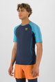 KARPOS Cyklistické triko s krátkým rukávem - LAVAREDO - černá/modrá