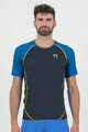 KARPOS Cyklistické triko s krátkým rukávem - LAVAREDO - černá/modrá