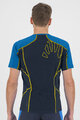 KARPOS Cyklistické triko s krátkým rukávem - LAVAREDO - černá/modrá