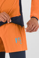 KARPOS Cyklistická větruodolná bunda - LOT EVO - oranžová/černá