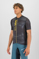 KARPOS Cyklistický dres s krátkým rukávem - GREEN FIRE - černá/žlutá
