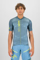 KARPOS Cyklistický dres s krátkým rukávem - GREEN FIRE - žlutá/modrá