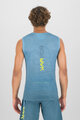 KARPOS Cyklistické triko bez rukávů - VERVE MESH - modrá