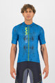 KARPOS Cyklistický dres s krátkým rukávem - VAL VIOLA - modrá/zelená
