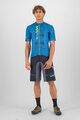 KARPOS Cyklistický dres s krátkým rukávem - VAL VIOLA - modrá/zelená