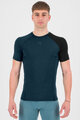 KARPOS Cyklistické triko s krátkým rukávem - DINAMICO MERINO 130 - modrá/černá