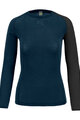 KARPOS Cyklistické triko s dlouhým rukávem - DINAMICO MERINO 130 W - modrá/černá