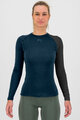 KARPOS Cyklistické triko s dlouhým rukávem - DINAMICO MERINO 130 W - modrá/černá