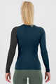 KARPOS Cyklistické triko s dlouhým rukávem - DINAMICO MERINO 130 W - modrá/černá