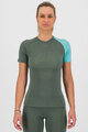 KARPOS Cyklistické triko s krátkým rukávem - DINAMICO MERINO 130 W - zelená