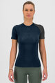 KARPOS Cyklistické triko s krátkým rukávem - DINAMICO MERINO 130 W - modrá/černá