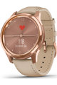 GARMIN chytré hodinky - VIVOMOVE LUXE 18K ROSE GOLD - růžová/zlatá/béžová