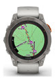 GARMIN chytré hodinky - FENIX 7 PRO SAPPHIRE SOLAR - šedá/oranžová