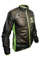 HAVEN Cyklistická větruodolná bunda - ULTRALIGHT - černá/zelená