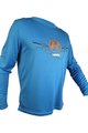 HAVEN Cyklistický dres s dlouhým rukávem letní - NAVAHO II LONG - modrá/oranžová