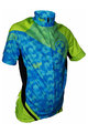 HAVEN Cyklistický dres s krátkým rukávem - SINGLETRAIL KID - modrá/zelená