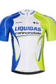 BONAVELO Cyklistický dres s krátkým rukávem - LIQUIGAS CANNONDALE - modrá/zelená/bílá