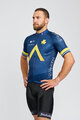 BONAVELO Cyklistický dres s krátkým rukávem - AQUA BLUE - modrá/zlatá