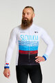 BONAVELO Cyklistický dres s dlouhým rukávem zimní - SLOVAKIA WINTER - bílá/vícebarevná