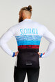 BONAVELO Cyklistický dres s dlouhým rukávem zimní - SLOVAKIA WINTER - bílá/vícebarevná
