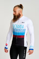 BONAVELO Cyklistický dres s dlouhým rukávem zimní - SLOVAKIA WINTER - bílá/vícebarevná
