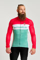BONAVELO Cyklistický dres s dlouhým rukávem zimní - HUNGARY WINTER - červená/zelená