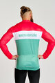 BONAVELO Cyklistický dres s dlouhým rukávem zimní - HUNGARY WINTER - červená/zelená