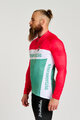 BONAVELO Cyklistický dres s dlouhým rukávem zimní - HUNGARY WINTER - červená/zelená