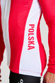 BONAVELO Cyklistický dres s dlouhým rukávem zimní - POLAND WINTER - červená/bílá