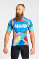 BONAVELO Cyklistický dres s krátkým rukávem - MAPEI - modrá/vícebarevná