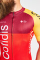 BONAVELO Cyklistický dres s krátkým rukávem - COFIDIS 2025 - červená/žlutá