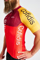BONAVELO Cyklistický dres s krátkým rukávem - COFIDIS 2025 - červená/žlutá