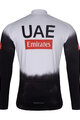 BONAVELO Cyklistický dres s dlouhým rukávem zimní - UAE 2025 WINTER - bílá/černá