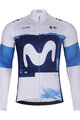 BONAVELO Cyklistický dres s dlouhým rukávem zimní - MOVISTAR 2025 WINTER  - bílá/modrá