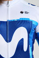 BONAVELO Cyklistický dres s dlouhým rukávem zimní - MOVISTAR 2025 WINTER  - bílá/modrá