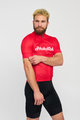HOLOKOLO Cyklistický dres s krátkým rukávem - GEAR UP - červená