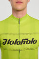 HOLOKOLO Cyklistický dres s krátkým rukávem - GEAR UP - žlutá