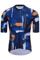 HOLOKOLO Cyklistický dres s krátkým rukávem - STROKES - oranžová/modrá