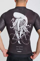 HOLOKOLO Cyklistický dres s krátkým rukávem - OCTOPUS - bílá/černá