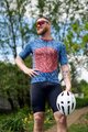 HOLOKOLO Cyklistický dres s krátkým rukávem - TAMELESS - modrá/červená