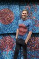 HOLOKOLO Cyklistický dres s krátkým rukávem - TAMELESS - modrá/červená