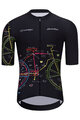 HOLOKOLO Cyklistický dres s krátkým rukávem - MAAPPI DARK - vícebarevná/černá