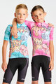 HOLOKOLO Cyklistický dres s krátkým rukávem - SAFARI - růžová/vícebarevná