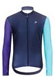 HOLOKOLO Cyklistický dres s dlouhým rukávem zimní - PERFORMANCE WINTER - fialová/zelená