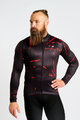 HOLOKOLO Cyklistický dres s dlouhým rukávem zimní - PASSION WINTER - černá/červená